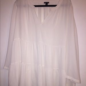 NWOT Ann Taylor off white ruffly blouse!